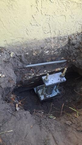 Complete Helical Pier Installation