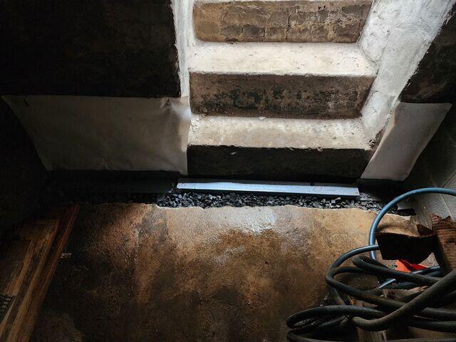 During TrenchDrain Install