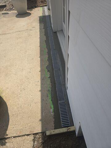 Channel Drain Installation for Surface Water Control - Burlington, NC