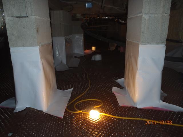 Installing Drainage Matting