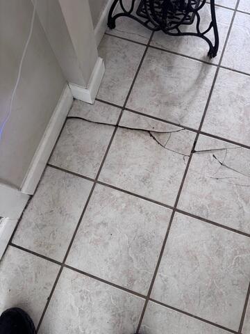 Interior Floor Damage Reveals Foundation Movement - Jacksonville, FL