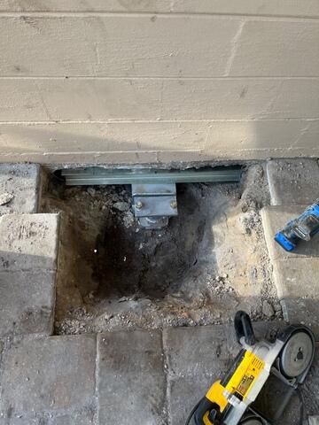 Helical Pier Installation to Stabilize Settling Foundation - Jacksonville, FL