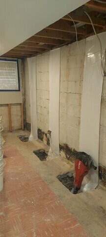 Footings prepared