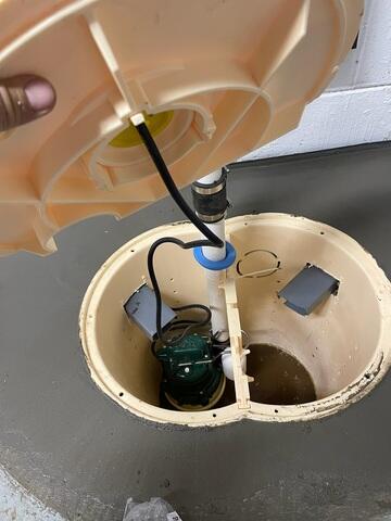 Sump Pump Installation in Progress