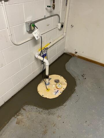 Completed Sump Pump System