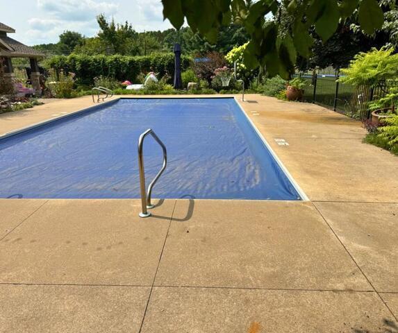 Side View of Pool Deck Before Upgrade