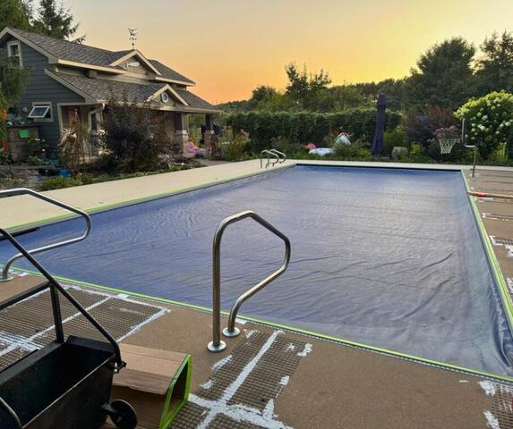 Pool Deck Mid-Installation