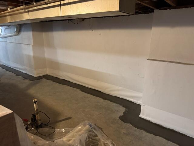 Basement Drainage System in Lawrenceburg, KY