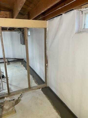 CleanSpace and WaterGuard Installed Along Basement Walls