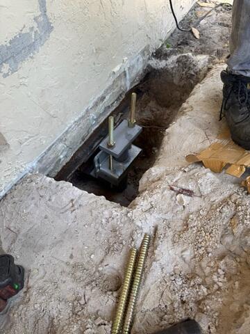 Complete Helical Pier Installation