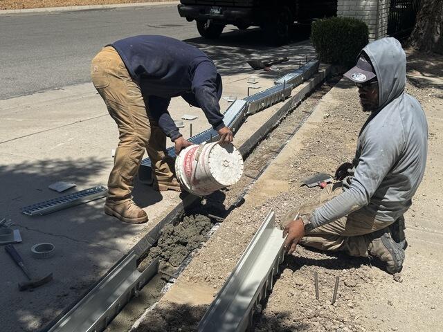 Pouring Concrete Support