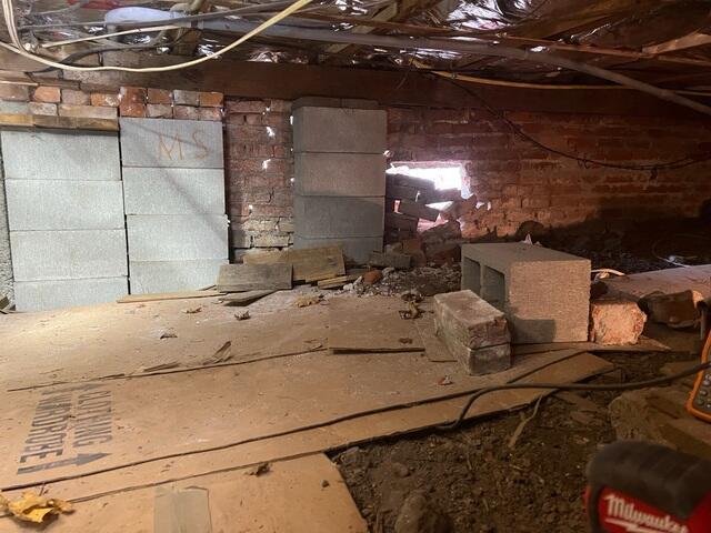 Inside The Crawl Space Of A Foundation Falling Apart