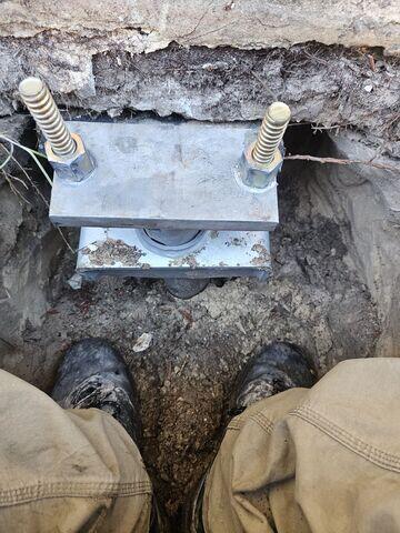 Complete Helical Pier Installation