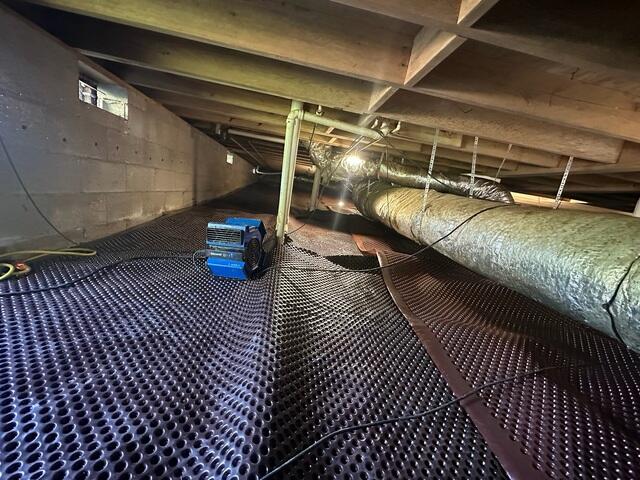Drainage Matting Installed