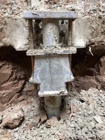 Attaching the Helical Piers to the Foundation