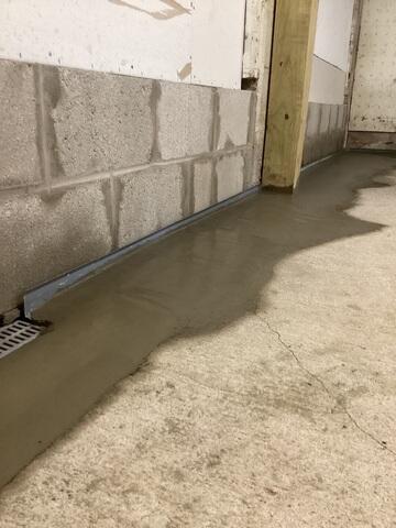 WaterGuard Installation Along the Basement Perimeter