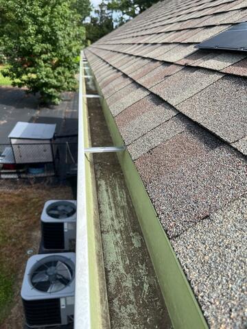 Gutters after cleaning for Rain Drop installation