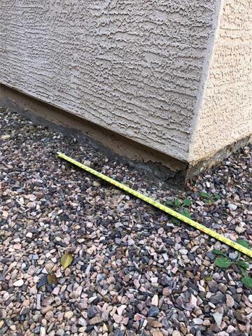 Corner deterioration mapped - stem wall foundation in Queen Creek, AZ