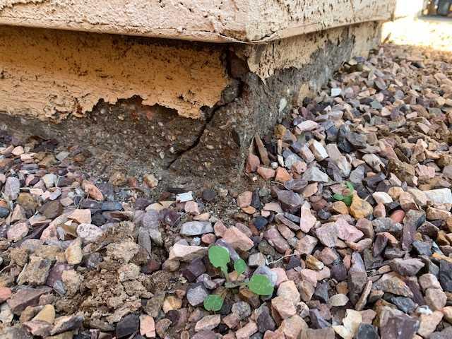 Severe corner spalling - stemwall in Queen Creek, AZ