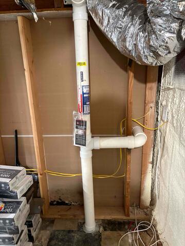 Norwalk Dual-Pipe System in Dirt Crawl Space