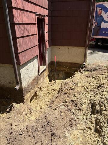 Soil Excavation for Push Pier Installation