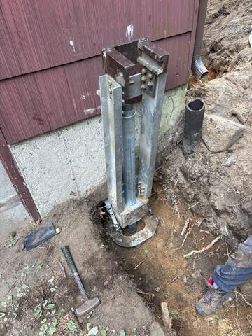 Push Piers Driven into Soil