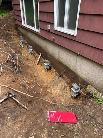 Push Pier Completed Installation