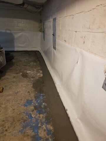 Another angle of the drainage system