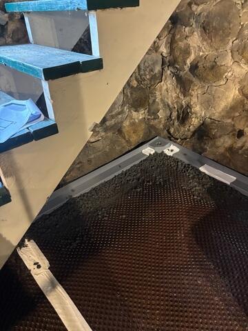 Basement - During Installation of Drainage Matting & WaterGuard