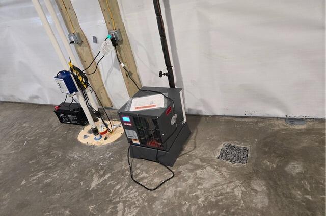 New Slab Floor, WaterGuard, CleanSpace Walls, TripleSafe Sump Pump & SaniDry Sedona