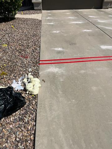 Concrete Leveling - Poly Foam Expansion Evidence