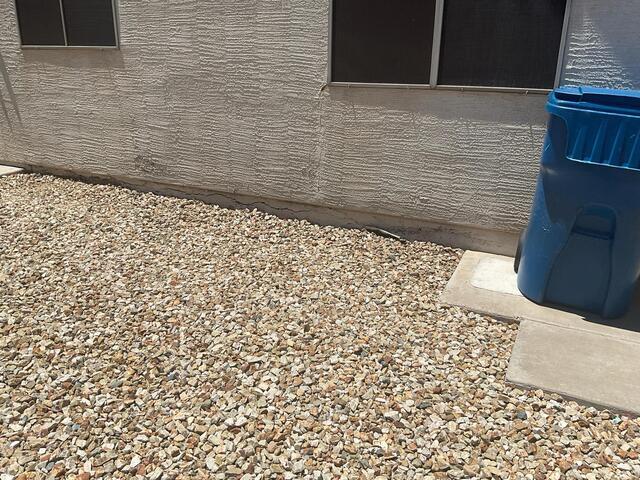 Opposite elevation condition - stem wall foundation (Before)
