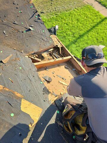 Old rotten decking.