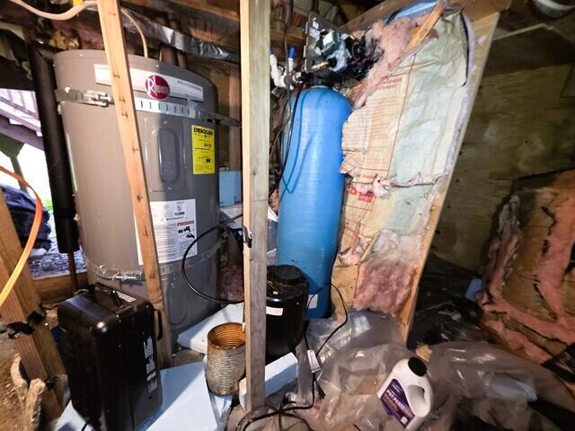 The nasty, disorganized space around this home's water heaters before CleanSpace©