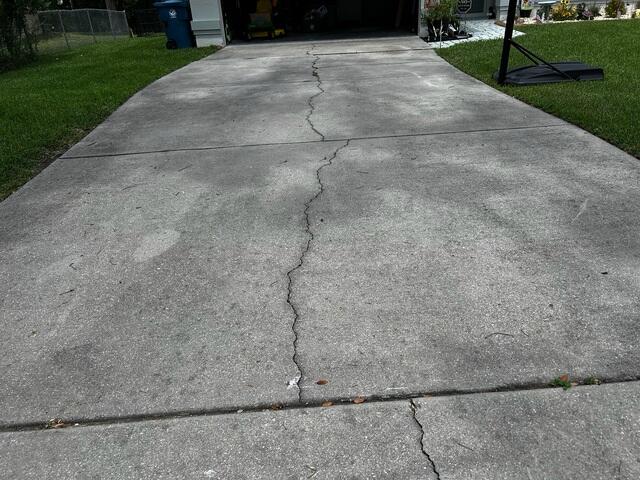Concrete Driveway Settlement Damage