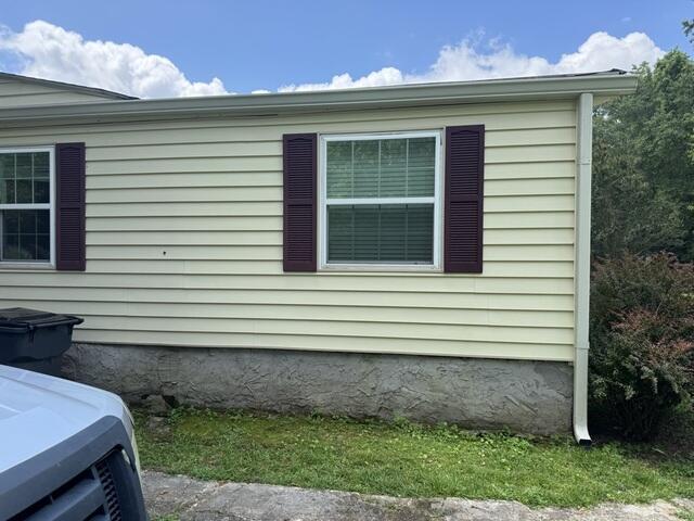 Gutters on front section of house
