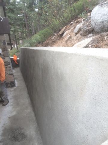 Shotcrete wall finished Tahoe City, Ca 96145