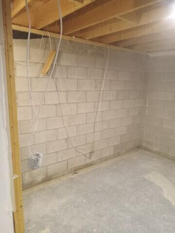 After finished wall is removed