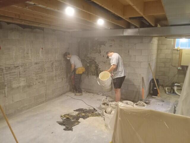 Trenched opened up