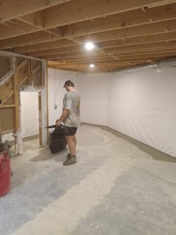 Making sure the area is clean