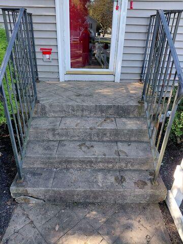 Concrete steps before cleaning