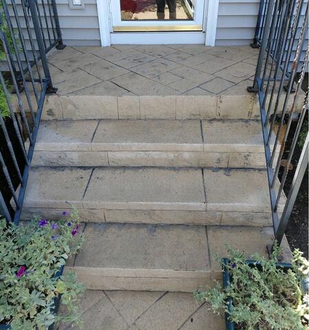 Concrete Steps after cleaning