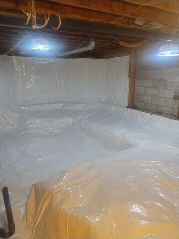 CleanSpace© Installation On Basement Walls and Floors