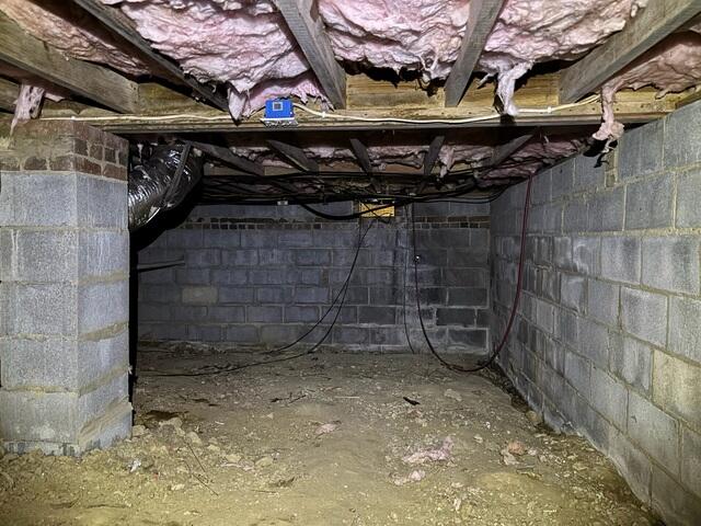 Moisture-Damaged Crawl Space with Falling Insulation - Pittsboro, NC