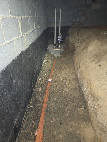 Crawl Space Drainage System and Sump Pump Installation - Pittsboro, NC