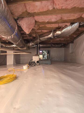 Encapsulated Crawl Space with Dehumidifier - Pittsboro, NC