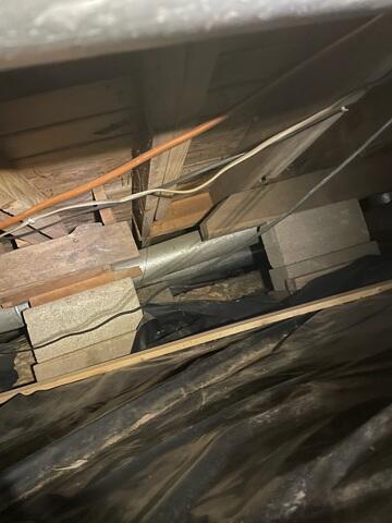 Makeshift Crawl Space Supports