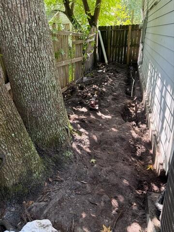 Trenching for Foundation Drainage Installation - Jacksonville, FL