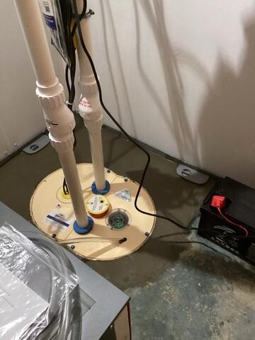 Newly Installed Sump Pump