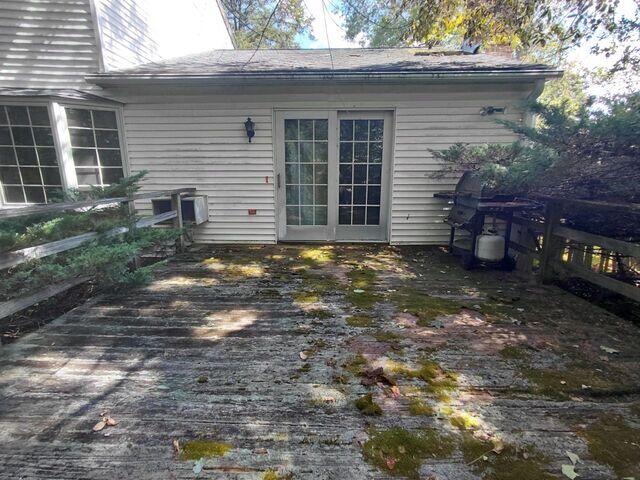 Moss on deck, before cleaning